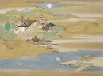 石山寺とびわ湖周辺の風景 土佐光起 Oil Paintings